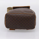 CELINE Macadam Backpack PVC Leather Brown Gold Tone Auth ka6222-13