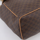 CELINE Macadam Backpack PVC Leather Brown Gold Tone Auth ka6222-15