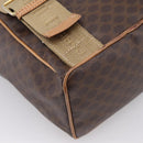 CELINE Macadam Backpack PVC Leather Brown Gold Tone Auth ka6222-17