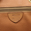 CELINE Macadam Backpack PVC Leather Brown Gold Tone Auth ka6222-19