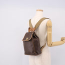 CELINE Macadam Backpack PVC Leather Brown Gold Tone Auth ka6222-25
