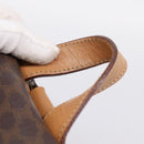CELINE Macadam Backpack PVC Leather Brown Gold Tone Auth ka6222-8