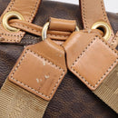CELINE Macadam Backpack PVC Leather Brown Gold Tone Auth ka6222-9