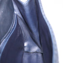 BALLY Hand Bag Leather Navy Gold Tone Auth ka6224-26