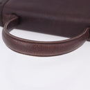 SAINT LAURENT Hand Bag Leather 2way Bordeaux Gold Tone Auth ka6227A-18