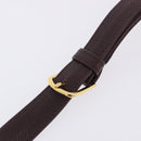 SAINT LAURENT Hand Bag Leather 2way Bordeaux Gold Tone Auth ka6227A-24
