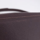 SAINT LAURENT Hand Bag Leather 2way Bordeaux Gold Tone Auth ka6227A-25
