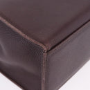 SAINT LAURENT Hand Bag Leather 2way Bordeaux Gold Tone Auth ka6227A-26