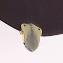 SAINT LAURENT Hand Bag Leather 2way Bordeaux Gold Tone Auth ka6227A-32