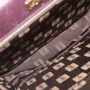 SAINT LAURENT Hand Bag Leather 2way Bordeaux Gold Tone Auth ka6227A-12
