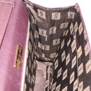 SAINT LAURENT Hand Bag Leather 2way Bordeaux Gold Tone Auth ka6227A-35