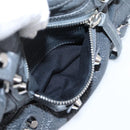 BALENCIAGA Classic Mini City Hand Bag Leather Gray Silver 300295 Auth ka6230SAM-24