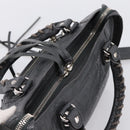 BALENCIAGA Classic Mini City Hand Bag Leather Gray Silver 300295 Auth ka6230SAM-6