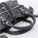 BALENCIAGA Classic Mini City Hand Bag Leather Gray Silver 300295 Auth ka6230SAM-7