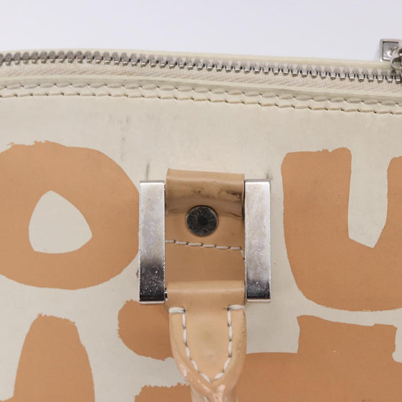 LOUIS VUITTON Monogram Graffiti Arma Horizontal White Orange M92176 Auth ka6234A