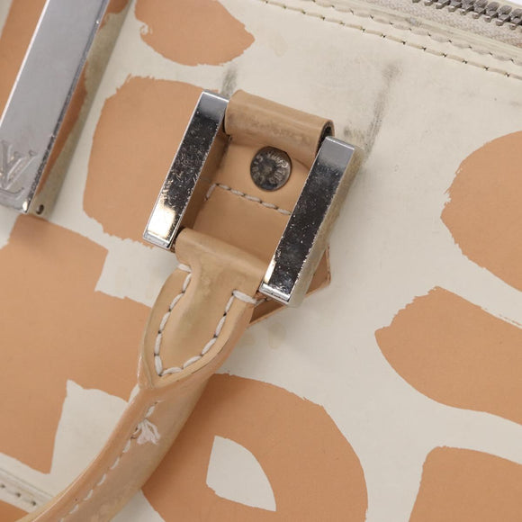 LOUIS VUITTON Monogram Graffiti Arma Horizontal White Orange M92176 Auth ka6234A