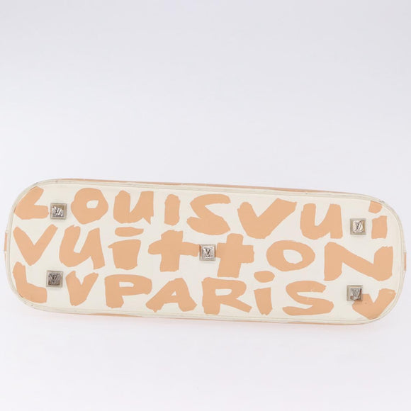 LOUIS VUITTON Monogram Graffiti Arma Horizontal White Orange M92176 Auth ka6234A