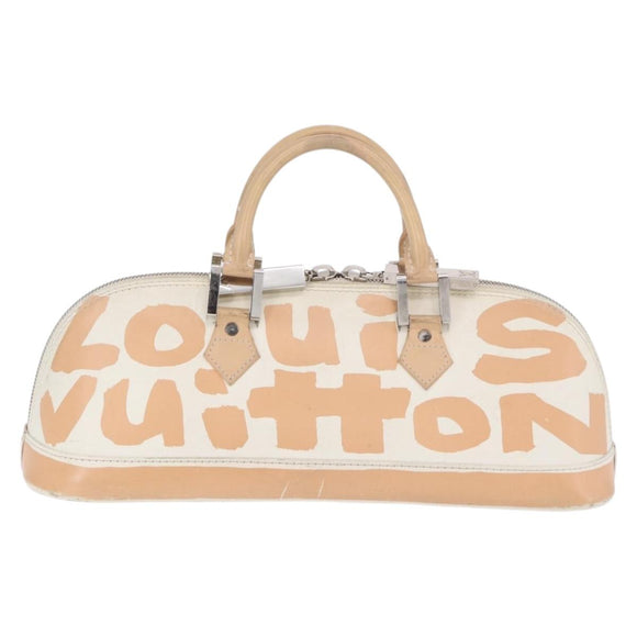 LOUIS VUITTON Monogram Graffiti Arma Horizontal White Orange M92176 Auth ka6234A