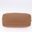 PRADA Hand Bag Leather 2way Beige Gold Tone Auth ka6236M-15