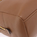 PRADA Hand Bag Leather 2way Beige Gold Tone Auth ka6236M-16