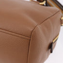 PRADA Hand Bag Leather 2way Beige Gold Tone Auth ka6236M-17