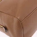 PRADA Hand Bag Leather 2way Beige Gold Tone Auth ka6236M-18