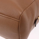 PRADA Hand Bag Leather 2way Beige Gold Tone Auth ka6236M-19