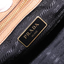 PRADA Hand Bag Leather 2way Beige Gold Tone Auth ka6236M-24