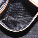 PRADA Hand Bag Leather 2way Beige Gold Tone Auth ka6236M-29