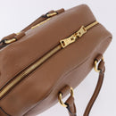 PRADA Hand Bag Leather 2way Beige Gold Tone Auth ka6236M-6