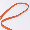 LOEWE Shoulder Bag Leather Orange Gold Tone Auth ka6237A-15