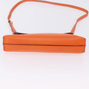 LOEWE Shoulder Bag Leather Orange Gold Tone Auth ka6237A-8