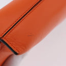 LOEWE Shoulder Bag Leather Orange Gold Tone Auth ka6237A-18