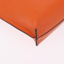 LOEWE Shoulder Bag Leather Orange Gold Tone Auth ka6237A-21