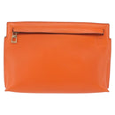LOEWE Shoulder Bag Leather Orange Gold Tone Auth ka6237A-13