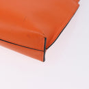 LOEWE Shoulder Bag Leather Orange Gold Tone Auth ka6237A-22