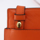 LOEWE Shoulder Bag Leather Orange Gold Tone Auth ka6237A-24