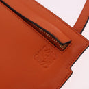 LOEWE Shoulder Bag Leather Orange Gold Tone Auth ka6237A-25