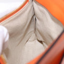 LOEWE Shoulder Bag Leather Orange Gold Tone Auth ka6237A-29