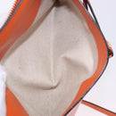 LOEWE Shoulder Bag Leather Orange Gold Tone Auth ka6237A-30