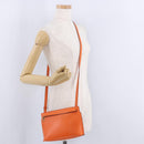 LOEWE Shoulder Bag Leather Orange Gold Tone Auth ka6237A-31