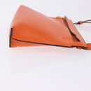 LOEWE Shoulder Bag Leather Orange Gold Tone Auth ka6237A-6