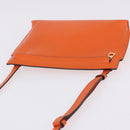 LOEWE Shoulder Bag Leather Orange Gold Tone Auth ka6237A-14