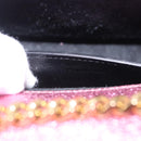 SAINT LAURENT Chain Shoulder Bag Leather Pink Gold Tone Auth ka6239M-11