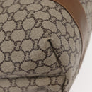 GUCCI GUCCI Plus Supreme Web Sherry Line Tote Bag PVC Beige Gold Auth ka624-10