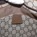 GUCCI GUCCI Plus Supreme Web Sherry Line Tote Bag PVC Beige Gold Auth ka624-17