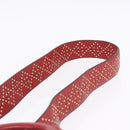 Christian Dior Lady Dior Canage Hand Bag Lamb Skin 2way Red Gold Auth ka6240V-18
