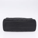 CHANEL Matelasse Hand Bag Caviar Skin Black Gold Tone CC Auth ka6241V-14