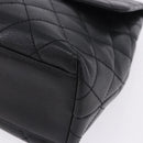 CHANEL Matelasse Hand Bag Caviar Skin Black Gold Tone CC Auth ka6241V-16