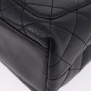 CHANEL Matelasse Hand Bag Caviar Skin Black Gold Tone CC Auth ka6241V-18